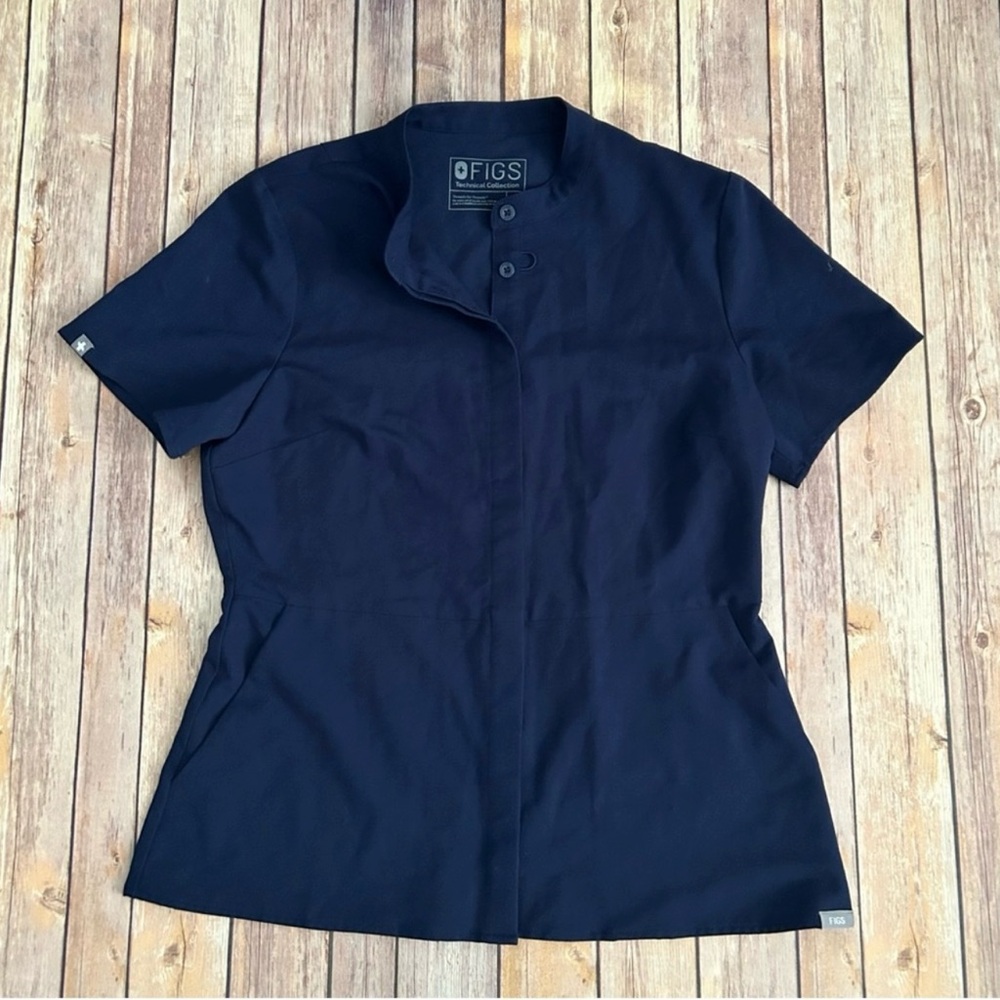 Figs Blue Scrub Top | Size M